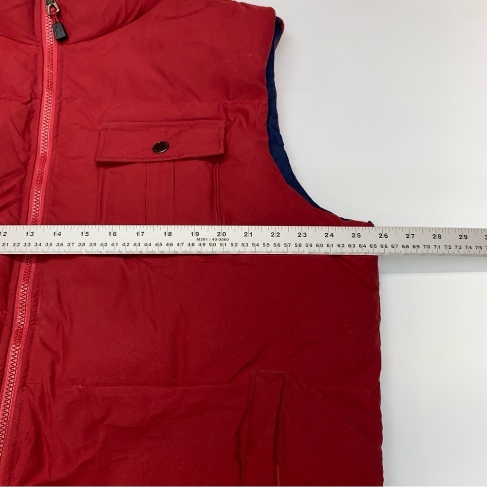 Men's Vintage Tommy Hilfiger Down Red Label Premium Red Puffer Vest Vtg Large - Picture 14 of 15